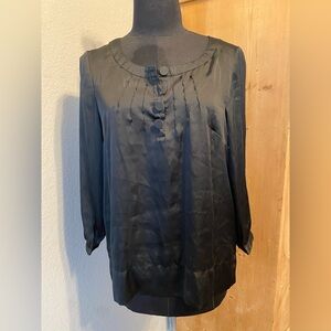H&M Black Button-Front Blouse